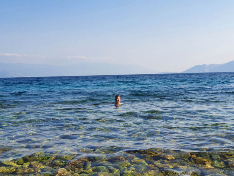 Steven swimming in the Adriatic Sea