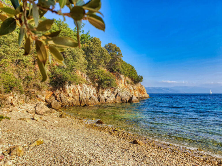 Secluded beach about 1 hour hiking from Novi Vinodolski in the direction of Selce