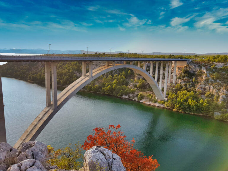 Sibenik Bridge over the Krka river