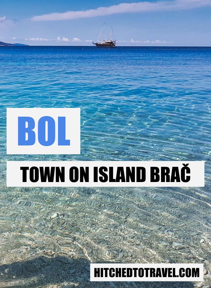 Poster Bol on the island Brac in Croatia