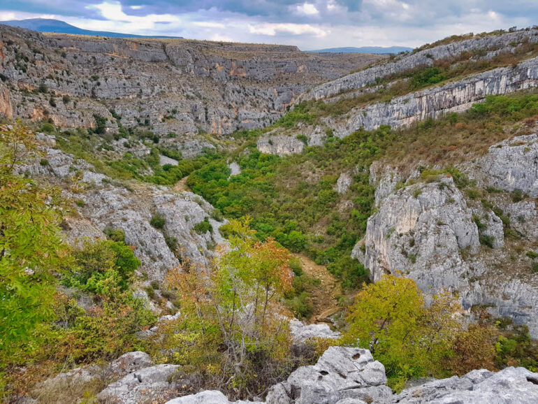View on the Cikola Canyon in Croatia