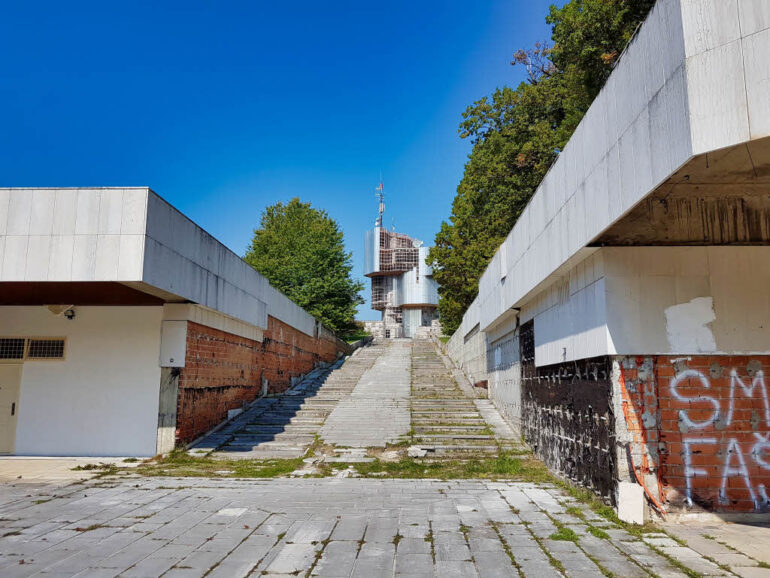 Access stairs to Petrova Gora Monument