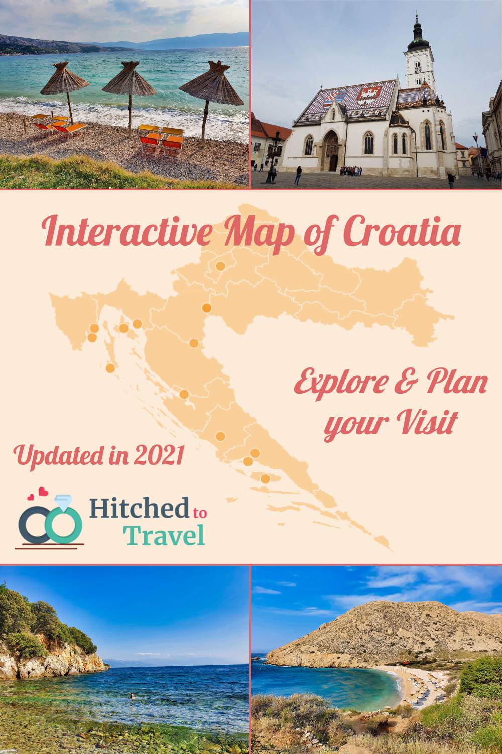 Poster map of Croatia