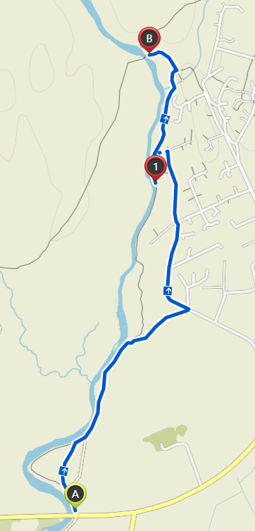 Bruarfoss Hiking Trail Map