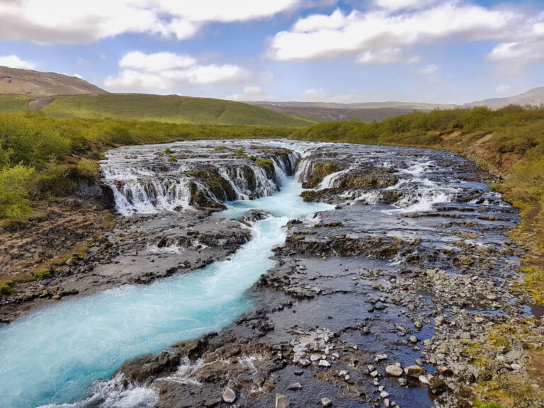 Bruarfoss waterfall in Iceland