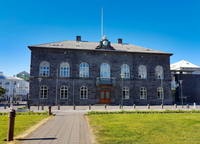 The Parliament’s House (Alþingishúsið) in Reykjavik