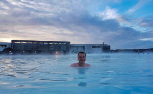 Steven at the Blue Lagoon in Iceland